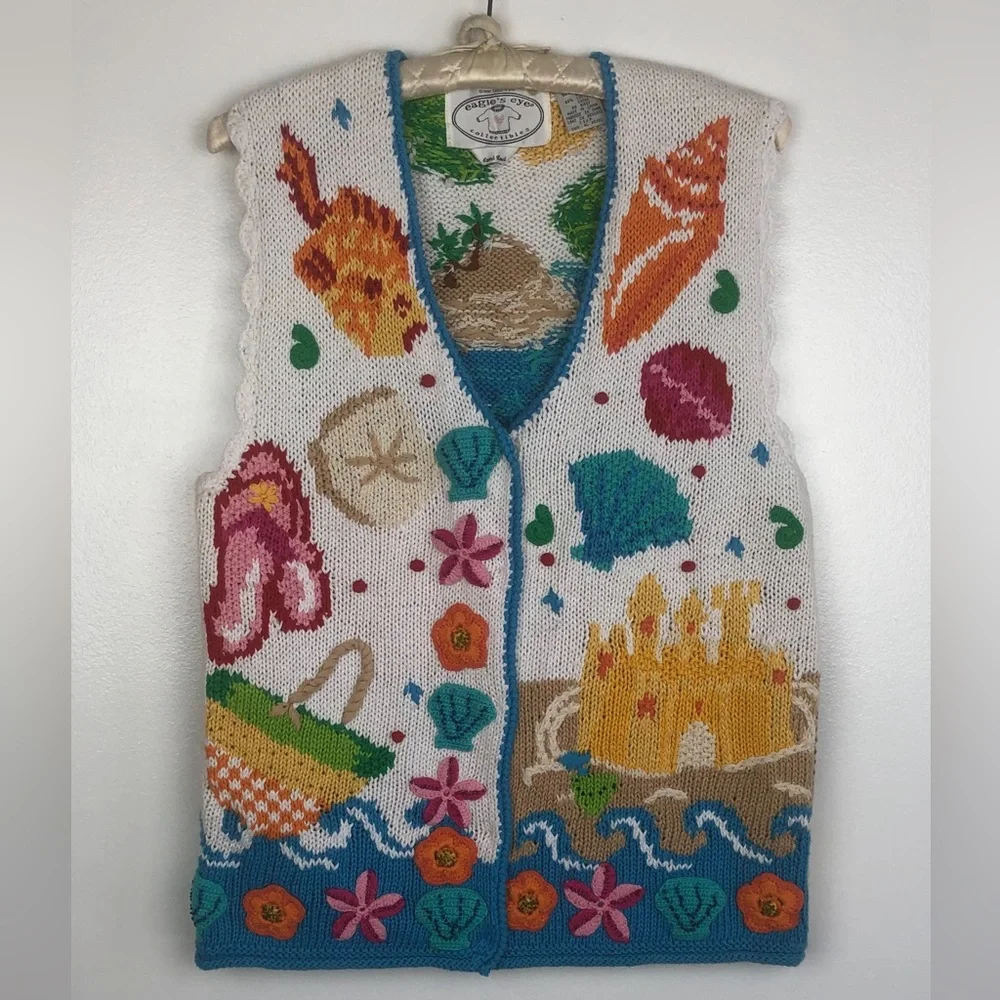 EAGLE’S EYE Collectables Crochet Sweater Vest - Picture 1 of 8